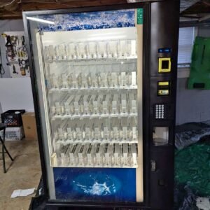 Dixie Narco BevMax 5800 Glass Front Elevator Style Drink Vending Machine with credit card reader
