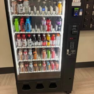 Dixie Narco BevMax 5591 Glass Front Beverage Vending Machine with credit card reader